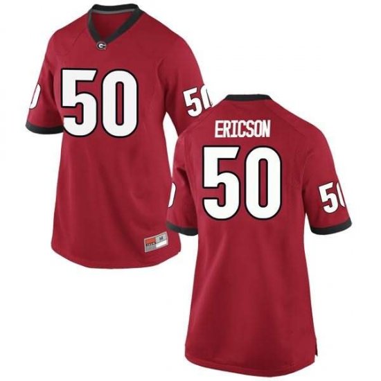 UGA Women\'s Game Red Alumni Football Jersey - #50 Warren Ericson 7490876