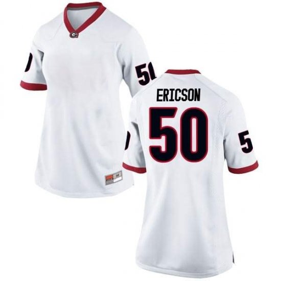UGA Women\'s Game White Alumni Football Jersey - #50 Warren Ericson 8874671